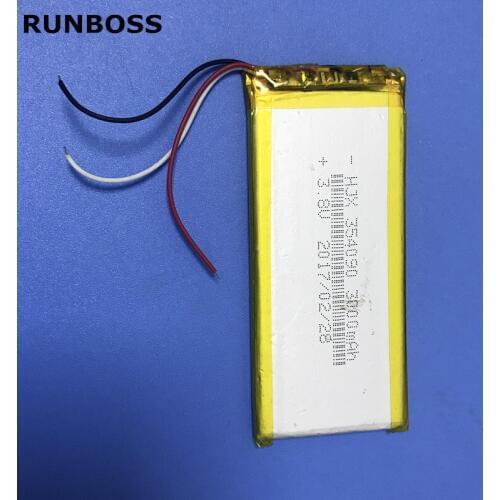 3 Wires Cable 354090 3000mAh Battery for Smart Phone