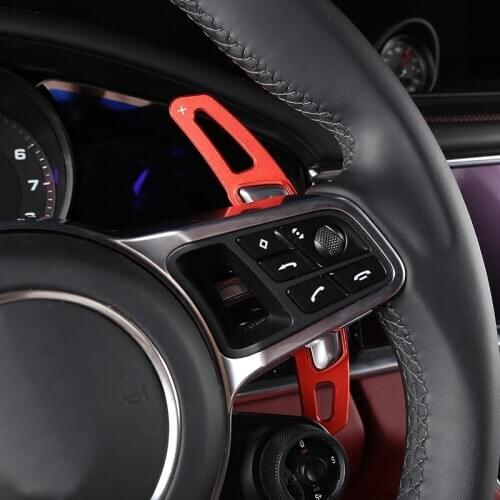 Aluminium Alloy Car Steering Wheel Shift Paddles Trim Sticker For Porsche Panamera Cayenne Macan Interior Modified Accessories