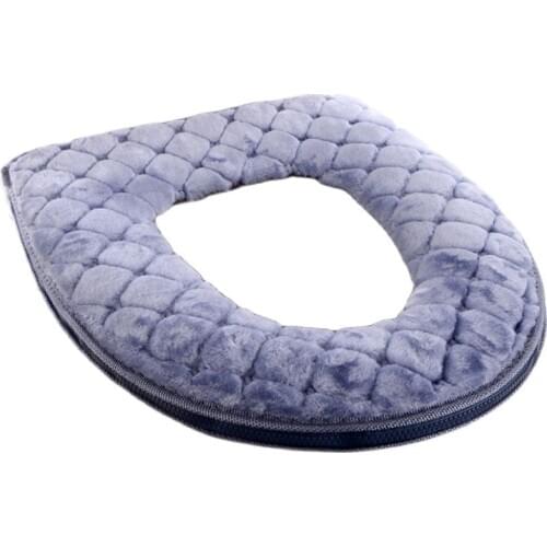 Toilet Seat Cover Soft Universal Zipper Type Toilet Mat Washable Comfortable WC Case Pad Household Bathroom Accessories