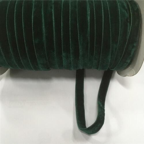 9mm Dk Green Double Sided Nylon Velvet Ribbon Velour Ribbons Webbing Diy Accessories
