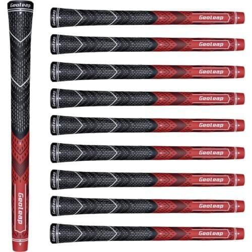 Geoleap ACE-S Golf Grips 10pcs/lot, Hybrid Golf Club Grips, Multi Compound, Standard, 8 Colors Optional