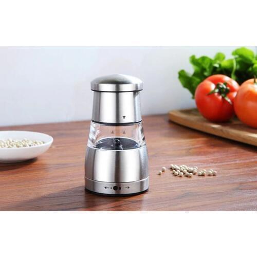 1PC S/Steel Cruet Mill Condiment Grinding Salt Pepper Manual Salt Mill Grinder Spice Pepper Shakers KX 127