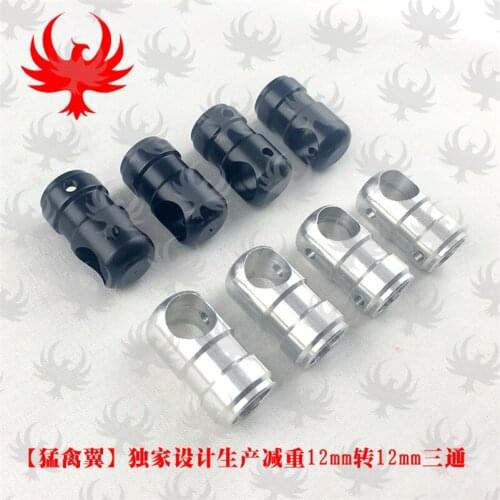 18 to 18 UAV landing gear metal tee 12 to 12 tube diameter multi-axis tripod connector