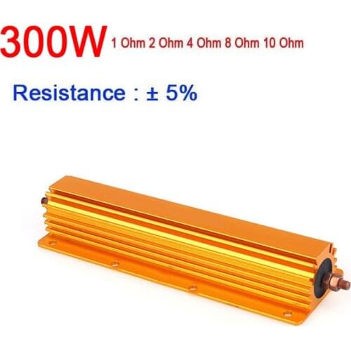 300W Watt Power Metal resistor 1R 2R 4R 8R 1ohm/2ohm/ 4ohm / 8ohm 10 ohm Aluminum shell for tube amp Amplifier test dummy Load