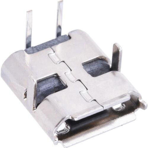 MicroUSB 2pin B type Female Charging Connector For Mobile Phone Micro USB Jack Connector 2 pin Charging Socket