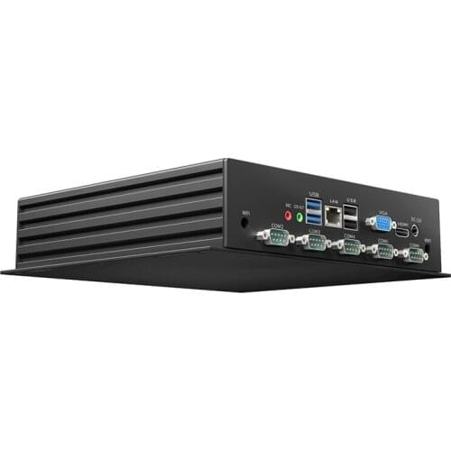 Fanless Mini PC Intel I3I5I7 CPU Dual LAN 6 Serial Ports 4GB/8GB RAM Industrial Thin Client Computer for School Office Gaming
