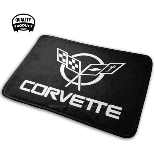 Corvette 1980 'Letters Soft House Family Anti-Slip Mat Rug Carpet Chevrolet Corvette Vette Chevy V8 Detroit C1 C2 C3 C4 C5 C6