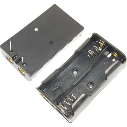 MasterFire 20pcs/lot Plastic 2 X 1.5V AA Battery Clip Holder With Pin Storage Box Case Container 2 Slots For 2 X AA 3V Batteries