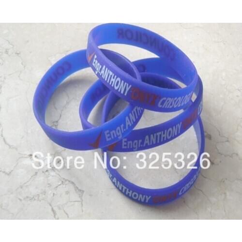 Custom cheap 202mm yellow silicone wristband,accept logo/name/phrase/text imprint on the promotion bracelet for promotion