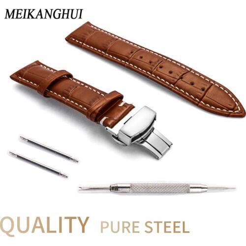 Leather Watch Band Watchband 22 24 20 18 19 16 12 13 14 15 mm Men Women Clock Strap for Hours on Watch Bracelet for tissot belt