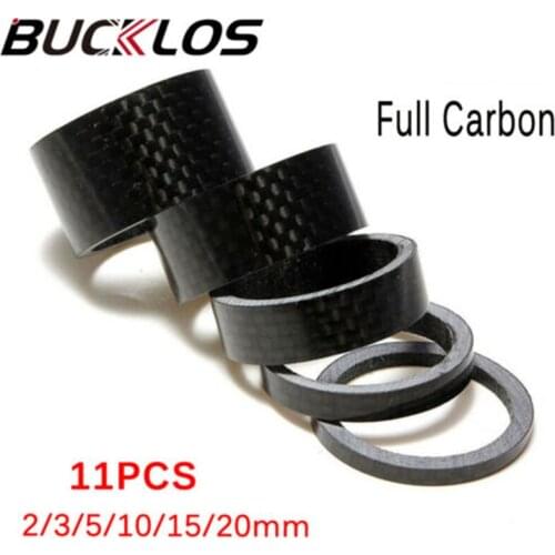 Carbon Fiber Washer Set 2/ 3/5/10/15/20mm MTB Bicycle Washer 28.6mm 1-1/8'' Stem Washer Spacer Front Fork Road Bike Accessories