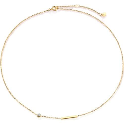 Super Skinny Tiny Bar Necklace Pendant for Women Ultra Chain Dainty Minimal Layering Trendy Korean Jewelry