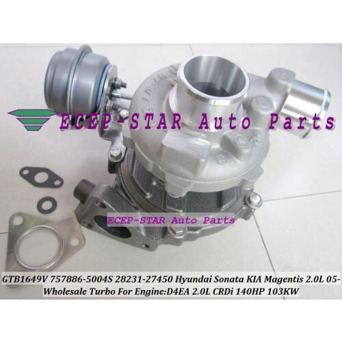 GTB1649V 757886-5004S 757886 28231-27450 Turbo Turbocharger For HYUNDAI Sonata;For KIA Magentis;OPTIMA 2.0L CRDi 05- D4EA 140HP
