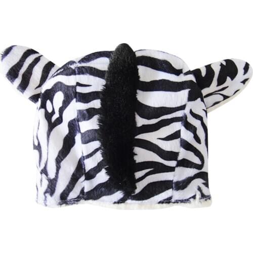 Pet Funny hat Winter Cartoons Warm Hats For Small Dogs Cat Dairy Cow/zebra Funny Cap Pet Dogs Hat Headdress Costumes Cosplay Hat