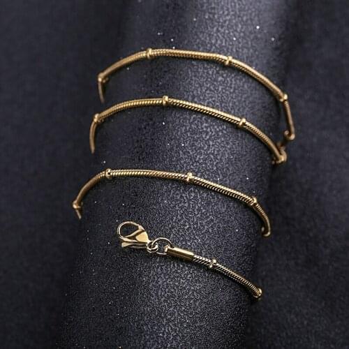 1 necklace stainless steel Cuba chain color jewelry gift stainless steel necklace, environmentally friendly, do not fade