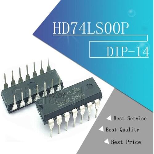 10PCS HD74LS00P DIP14 HD74LS00 DIP SN74LS00N 74LS00 SN74LS00 DIP-14 new and original IC