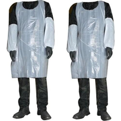 100pcs/lot Disposable Poly Aprons Plastic Transparent Tattoo Apron For Tatto Body Art & Household Daily Use Free Shipping