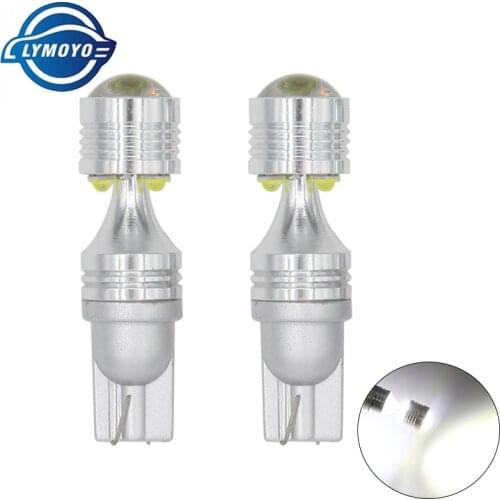 2pcs/lot T10 w5w 30W 6 smd LED 2 Floor lens spot 194 168 W5W 6SMD Car Auto License Plate Wedge Light Bulb Lamp White 12V