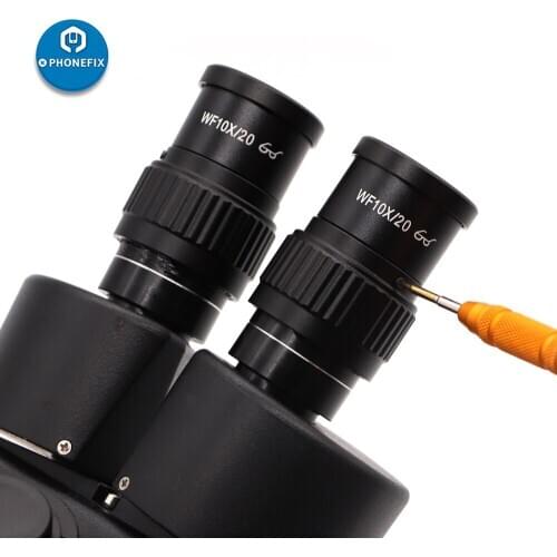 2pcs Widefield Scale WF10X WF20X Stereo Microscope Eyepieces for Binocular Trinocular Microscope Monocular Oculars Accessory