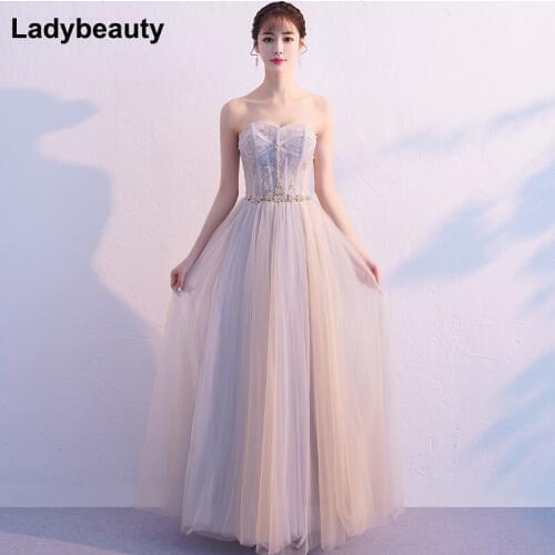 2018 New Vestido De Festa A-line Long Evening Dress beading Sweetheart Prom Dresses Crystal Belt Robe De Soiree