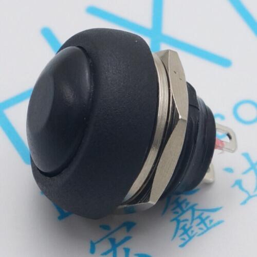 5pcs/lot The PBS - 33B black 12MM small button switch unlocked switch self-reset