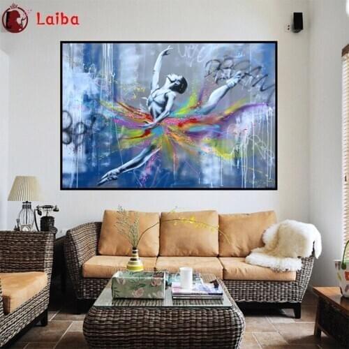 5D DIY Diamond Embroidery Abstract art, dancing woman Full Kits Needlework Diamond Painting Cross Stitch Decor For Home puzzle