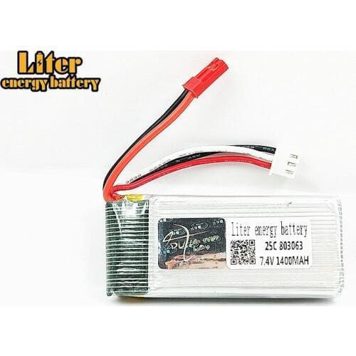 7.4V 1400mAH lipo battery 7.4V 1400mAH JST plug 803063 MJX X101 / MJX X102H Rc Quadcopter Spare part 2S Lipo battery