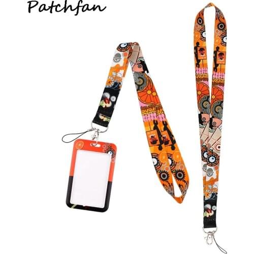AD621 Patchfan Cartoon Horror Movie Necklack Lanyard Key Gym Strap Multifunction Mobile Phone Decoration With Card Holder Cover