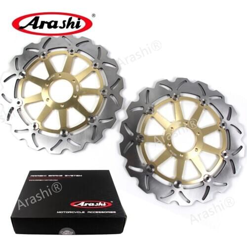Arashi 2PCS For MOTO GUZZI BELLAGIO 940 2007 2008 2009 2010 2011 2012 2013 CNC Floating Brake Disc Brake Rotors