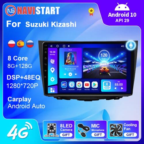 Car Radio For Suzuki Kizashi 2010-2011Android 10 Navigation GPS Multimedia Player 2 Din No DVD Support CarPlay DSP 4G WIFI BT
