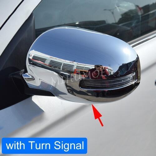 Side Mirror Cover For Mitsubishi Outlander 2013 2014 2015 2016 2017 2018 2019 2020 With Turn Light Chrome Rearview Molding Trim