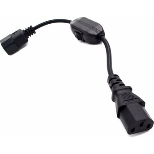 C14-C13 Extension Power Cord,IEC 320 C13 Female to C14 Male with10A On/Off Switch Power Adapter Cable Fr PDU UPS,1pcs