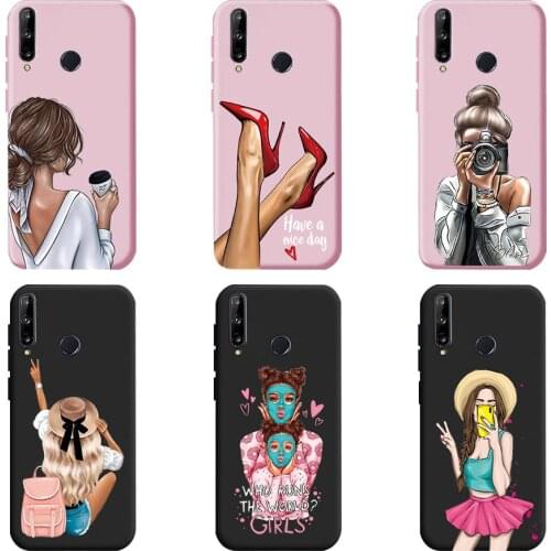 For Huawei Y6P Case Shockproof Soft silicone Back Cover For Huawei Y8P Y7P Y6P Y5P 2020 Y 6P 7P 5P 8P Beautiful Girls Phone Case