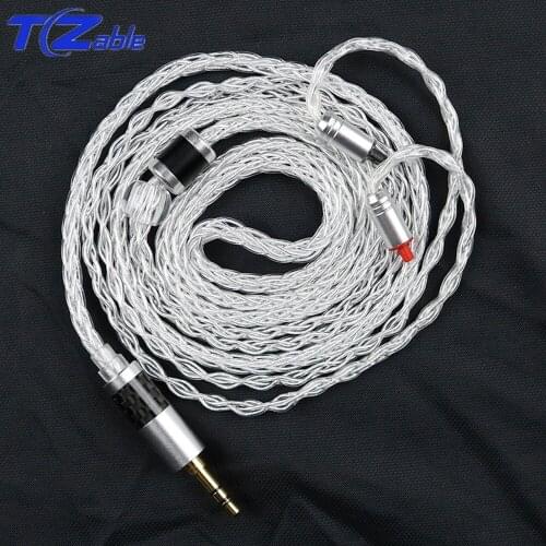 DIY For IM pin im50 im70 im01 im02 im03 im04 Hifi Headphones Upgrade Wire Single Crystal Copper Plated Silver Wire Headset Cable