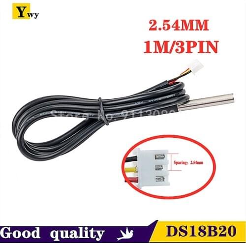 DS18B20 digital temperature sensor 18 b20 temperature sensor probe 1 meter with terminal HX2.54-3 p terminals