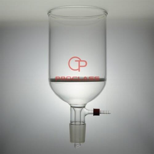 Funnels , Buchner,Removable Vacuum Hose,With Fritted Discs,Pyrex,3000mL,45/50 Joint,G2 Disc