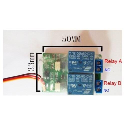 Electronic Switch Controller Two-way Relay Multi-function 5V Two Relay Switch Module for DIY RC Airplane/Car/Tank/Boat Models