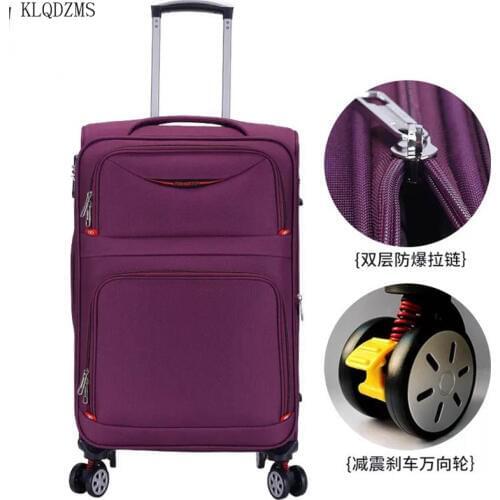 KLQDZMS 20/22/24/26/28inch New Rolling Luggage Men Travel Suitcase Waterproof business Women fashion Trolley Case with wheel