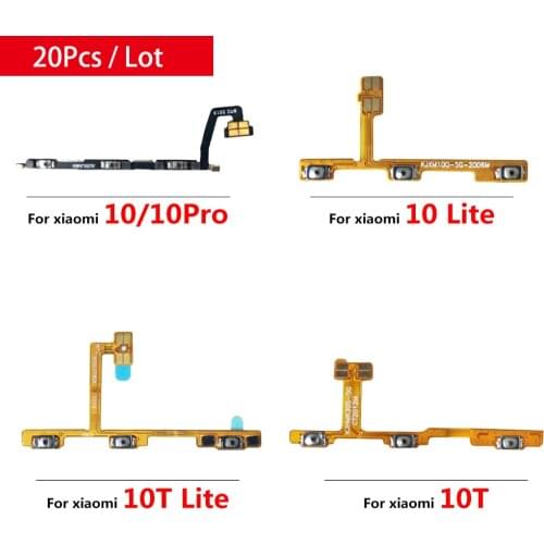 Power On Off Volume Side Button Key Flex Cable Replacement Parts For Xiaomi Note 11 10 10T 9 9T 9 se Lite Pro