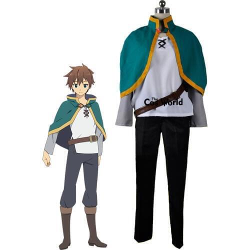 KonoSuba Gods Blessing on this Wonderful World Satou Kazuma Cloak Uniform Outfit Anime Cosplay Costumes