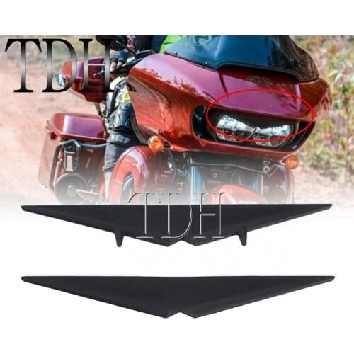 Motorcycle Sticker Headlight Eyebrows Front Headlamp Eyebrows Eyelids Trim Strips Trim Cover For Harley Road Glide 2015-up 2021