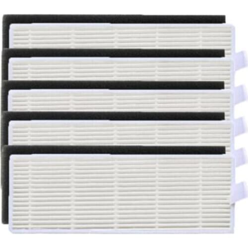 5x Hepa & 5x Sponge Hepa Filter Replacement Kits For Ilife A4 A4S A40 Robot Vacuum Cleaner Hepa Filter Spare Parts Accessories