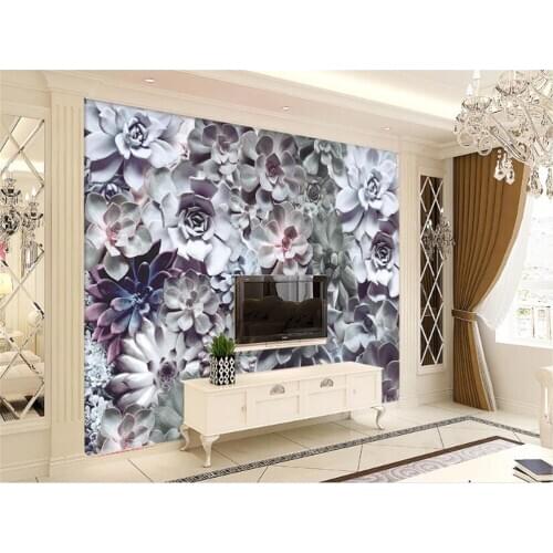 Milofi custom wall 3D wallpaper mural European retro nostalgic flower atmospheric background wall