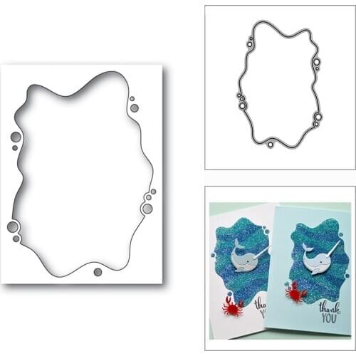 New Underwater Collage Frame 2020 Metal Cutting Dies for DIY Scrapbooking Background and Card Making Embossing Craft No Stamps