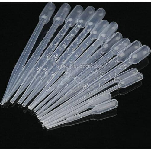 200pcs lab 0.2ml 0.5ml 1ml 2ml 3ml 3ml-L 5ml 10ml plastic pasteur pipette transfering dropper for school experiment