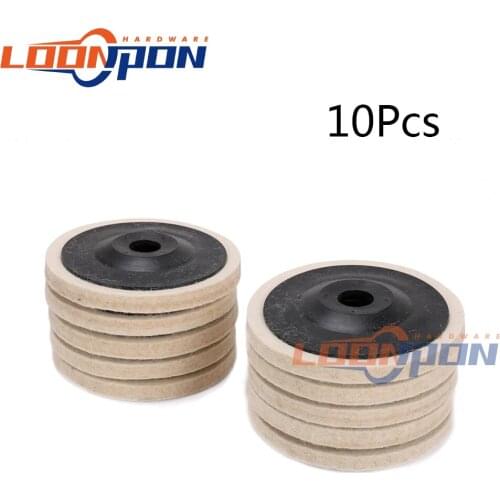 Wool Polishing Wheel 100x16x8mm Buffing Pads Angle Grinder Wheel Felt Polishing Disc for Metal Marble Glass Ceramics 10Pcs