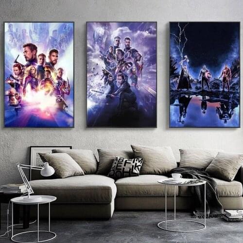 Marvel Superhero Movie Character Thanos Painting Print Canvas Wall Art Posters Avengers Picture for Living Room Decoration Gift