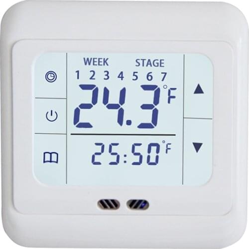 AC 220V Programmable Digital LCD Touch Screen Electric Thermostat Room Underfloor Heating Controller Thermostat New