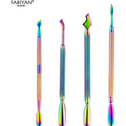 5 Style Stainless Steel Nail Art Cuticle Pusher Fork Triangle Remover Dead Skin Foot Care Toe Ingrown Dirt Pedicure Tool Set