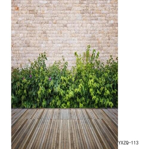 Vinyl Custom Vintage Brick Wall Wooden Floor Photography Backdrops Portrait Photo Background Studio Prop 21712 YXZQ-51